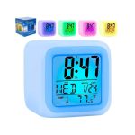 RELOJ DIGITAL CON ALARMA Y TEMPERATURA (KK-9821A) BLANCO
