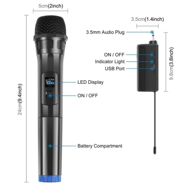 MICROFONO INALAMBRICO UNIVERSAL (MIC-32003)