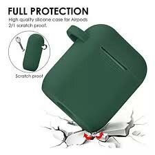 FUNDA INPODS AIRPODS 1/2 LISOS VERDE MUSGO