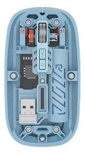MOUSE INALAMBRICO BT TRANSPARENTE YELANDAR (MA200) CELESTE
