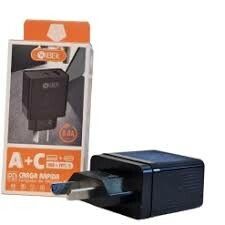 CABEZAL IBEK- USB + USB C 5.8A  (IB-582) NEGRO