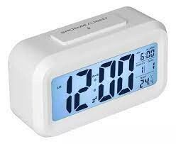 RELOJ DESPERTADOR C/LUZ BLANCO (REJ-121011)