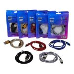 CABLE V8 TIME EN BOLSA 3.1A (CAB-42005) -DORADO
