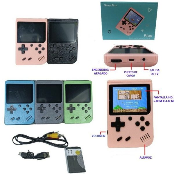 CONSOLA JUEGO CON JOYSTICK  400 EN 1( CSL-61015)- ROSADO