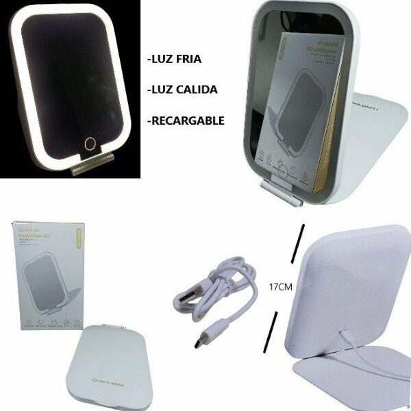 ESPEJO CON LUZ LED RECARGABLE ESP-91059