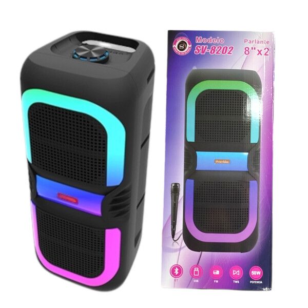 PARLANTE CON LUZ BT 4'' X2 SV-2402 STAR VISION