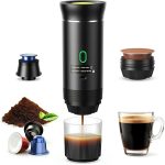 CAFETERA ESPRESSO PORTATIL 3 EN 1 OM-C301 NEGRA