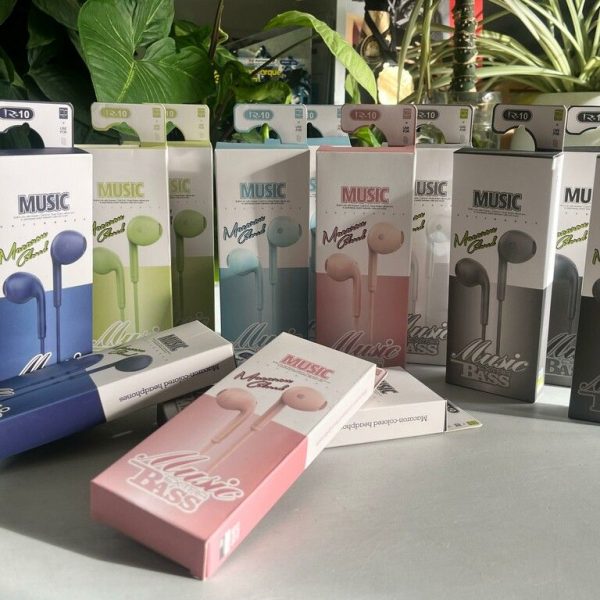 OFERTA: 14 AURICULARES CON CABLE EXTRA BASS R-10  DE COLORES