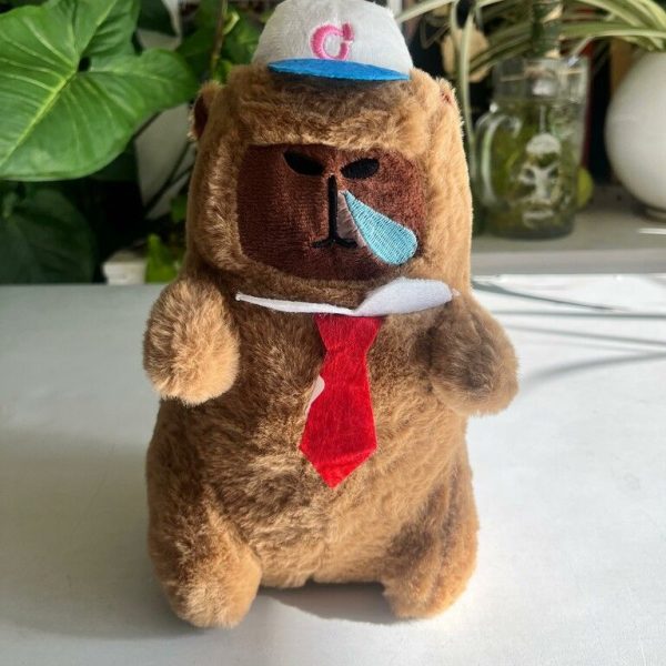 PELUCHE CAPYBARA CON CORBATA Y GORRITA (BALA-01)