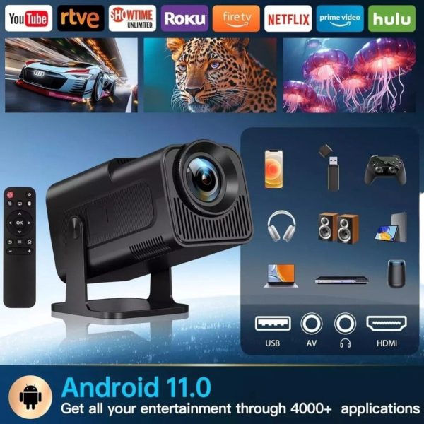 PROYECTOR LED ULTRA HD GAMER 2.4G CON JOYSTICK HY320