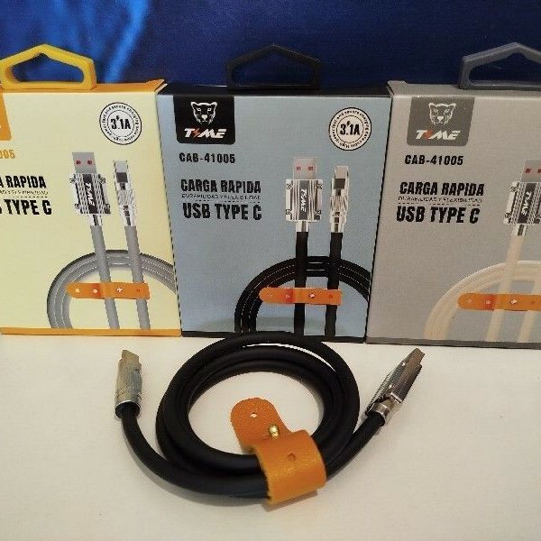 CABLE TIPO C PUNTA DE METAL (CAB-41005) NEGRO