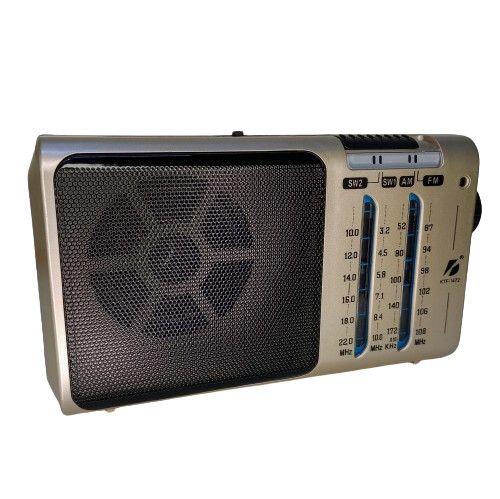 RADIO 4 BANDAS RECARGABLE CON LINTERNA AM-FM (KTF-1472) DORADO