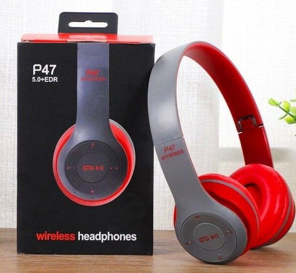 AURICULAR BLUETOOTH VINCHA (P47KA)-ROJO (512530)