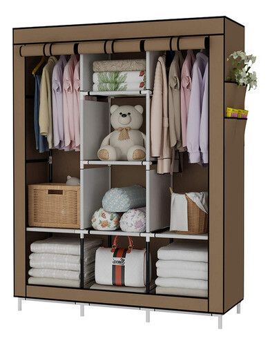 ROPERO ORGANIZADOR 130X45X170 MARRON