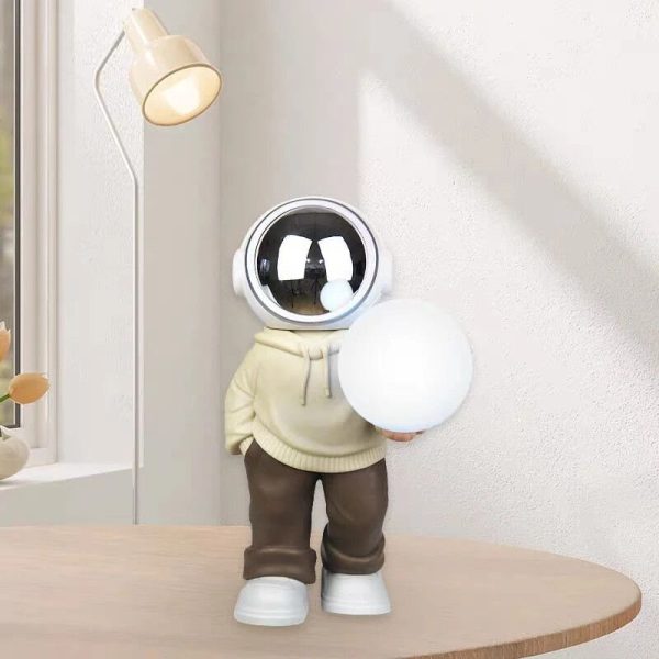 VELADOR ASTRONAUTA CON PARLANTE Y LUNA  RGB SIN DISEÑO