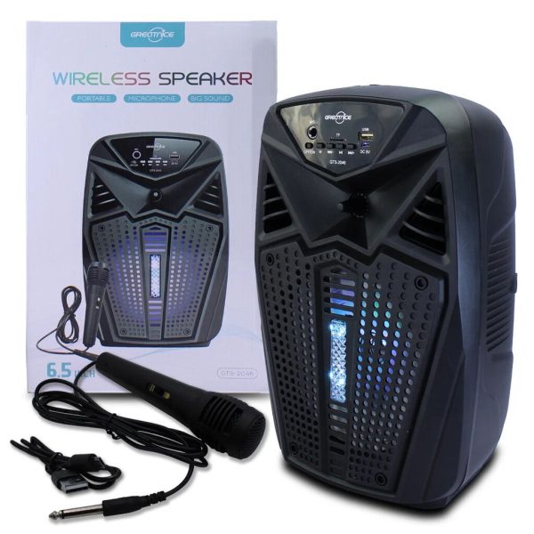 PARLANTE 6.5 PLG BT-FM-USB CON MICROFONO (GTS-2046)