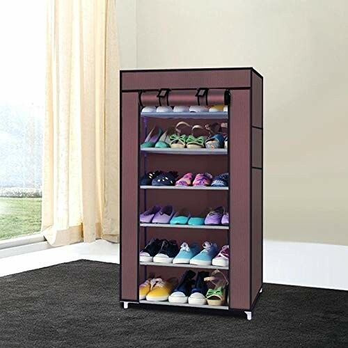 ORGANIZADOR DE ZAPATOS 6 NIVELES R-10 60X30X155CM COFFEE