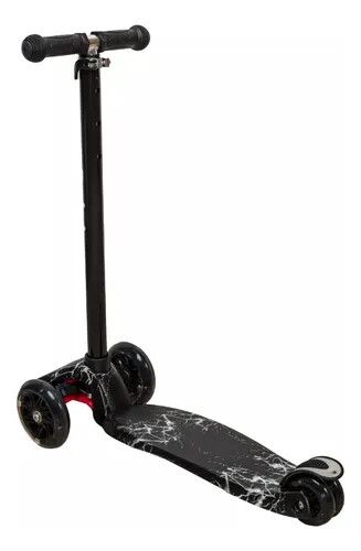 MONOPATIN INFANTIL  DISEÑO CON LUZ METAL REFORZADO NEGRO SV-4 (MG-8C)