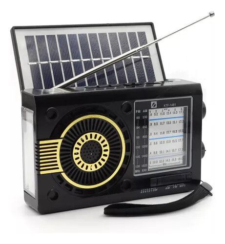 RADIO CON PANEL SOLAR 8 BANDS NEGRO