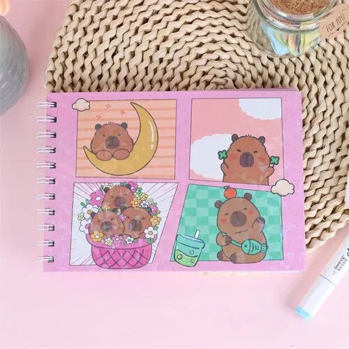 LIBRO PARA PINTAR CAPIVARA ROSA