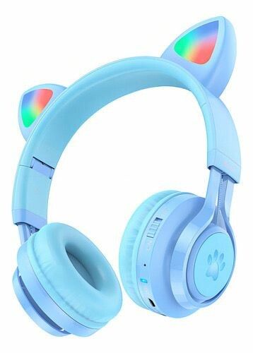 AURICULAR VINCHA CONEJO 150MA FM-MP3 COLOR CELESTE AU-14003