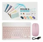 KIT TECLADO + MOUSE BT TIME BLANCO Y ROSA (TMU-001) - Imagen 2