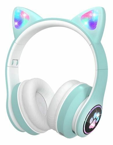 AURICULARES GATITO BT CON HUELLA COLOR VERDE