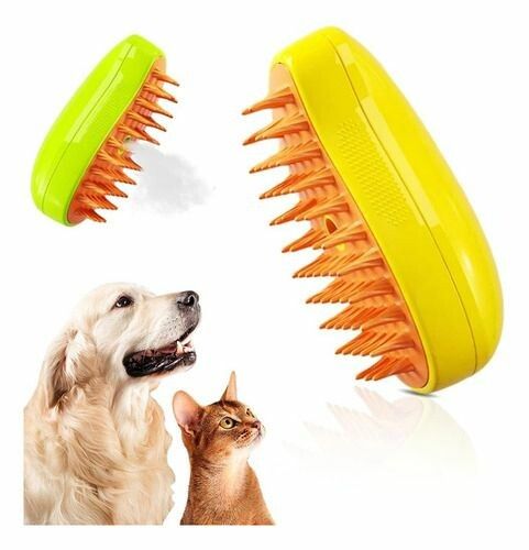 CEPILLO 3 EN 1 PET BRUSH RECARGABLE AMARILLO