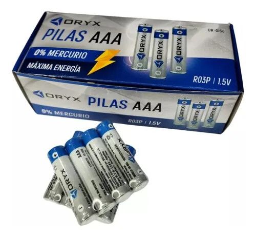 CAJA PILAS AAA ORYX 1.5V  60U
