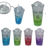 VASO ACRILICO DOBLE PARED AZUL