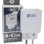 CABEZAL IBEK- USB + USB C 5.8A (IB-582) BLANCO