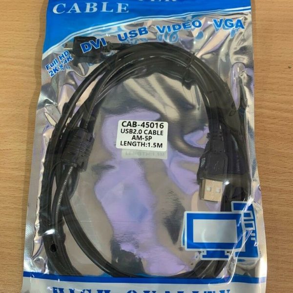 CABLE USB 2.0 A MINI USB NEGRO (CAB-45016) 1.5 M