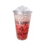 VASO ACRILICO DOBLE PARED ROJO (OULET)