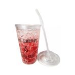 VASO ACRILICO DOBLE PARED ROJO (OULET) - Imagen 2