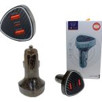 CARGADOR DE AUTO TRANSPARENTE CARGA RAP CAR-53002 66W 2 PUERTO USB Y 1 C