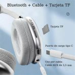AURICULAR VINCHA P9 PRO MAX AU-16007 BLANCO - Imagen 2