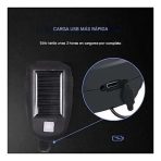 LUZ RECARGABLE DE BICICLETA CON BOCINA Y PANEL SOLAR BL-1-5 NEGRO - Imagen 3