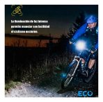 LUZ RECARGABLE DE BICICLETA CON BOCINA Y PANEL SOLAR BL-1-5 NEGRO - Imagen 5