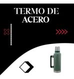 TERMO DE ACERO CON MANIJA REFORZADA 1200L VERDE - Imagen 2