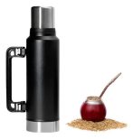 TERMO DE ACERO CON MANIJA REFORZADA 1200L NEGRO