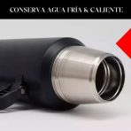 TERMO DE ACERO CON MANIJA REFORZADA 1200L NEGRO - Imagen 4