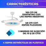 VENTILADOR LED DE TECHO INFANTIL STAR VISION AVION - Imagen 4