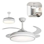 VENTILADOR DE TECHO CON LUZ CALIDA Y FRIA CF-42L BLANCO