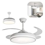 VENTILADOR DE TECHO CON LUZ CALIDA Y FRIA CF-42L BLANCO