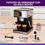 CAFETERA ESPRESSO MULTICAPSULAS ESPUMADOR DE ACERO - Imagen 2