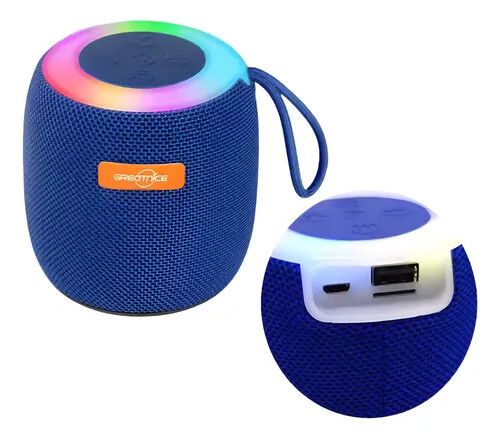 PARLANTE GREATNICE 2'' RGB BT-FM-MP3 (GTS-1468) AZUL