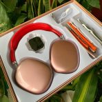 SET DE AURICULAR BT9 CON RELOJ DORADO (P9)