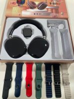 SET DE AURICULAR BT9 CON RELOJ NEGRO (P9) - Imagen 3