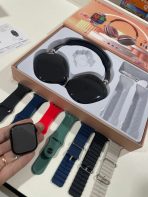 SET DE AURICULAR BT9 CON RELOJ NEGRO (P9) - Imagen 2