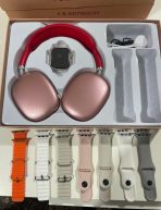 SET DE AURICULAR BT9 CON RELOJ DORADO (P9) - Imagen 2